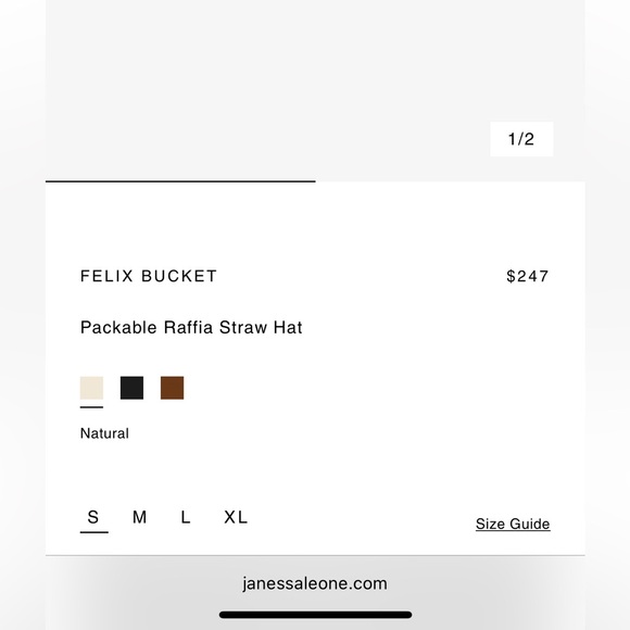 Janessa Leone Tan Woven Hat - Picture 2 of 2